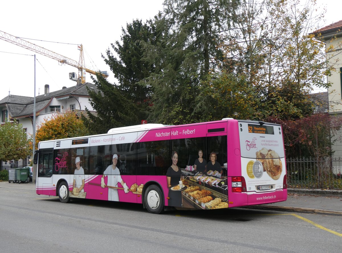 (268'855) - ASm Langenthal - Nr. 59/BE 570'959 - MAN am 31. Oktober 2024 beim Bahnhof Herzogenbuchsee