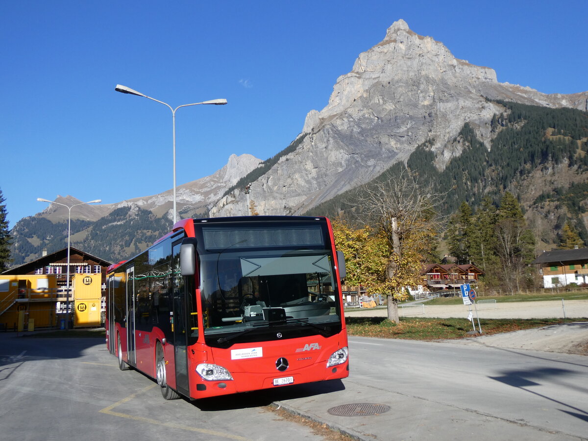 (268'948) - AFA Adelboden - Nr. 30/BE 26'703 - Mercedes am 5. November 2024 beim Bahnhof Kandersteg