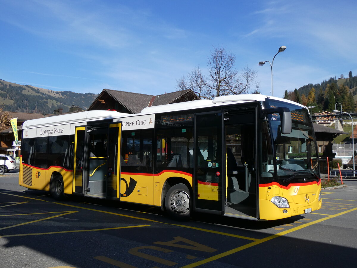 (268'971) - Kbli, Gstaad - BE 360'355/PID 11'857 - Mercedes (ex PostAuto Bern BE 538'988; ex PostAuto Bern BE 653'386) am 7. November 2024 beim Bahnhof Gstaad