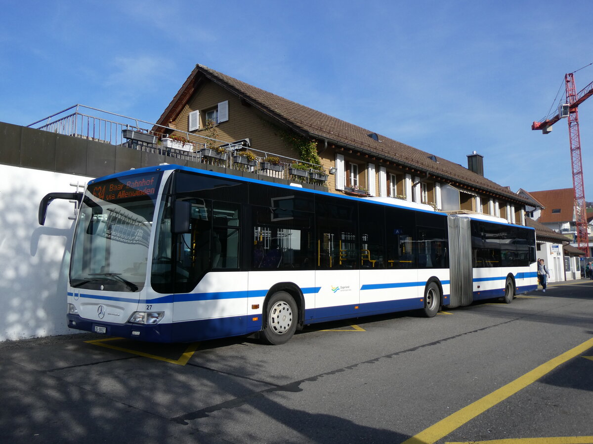 (269'086) - ZVB Zug - Nr. 27/ZG 88'027 - Mercedes am 9. November 2024 in Obergeri, Station