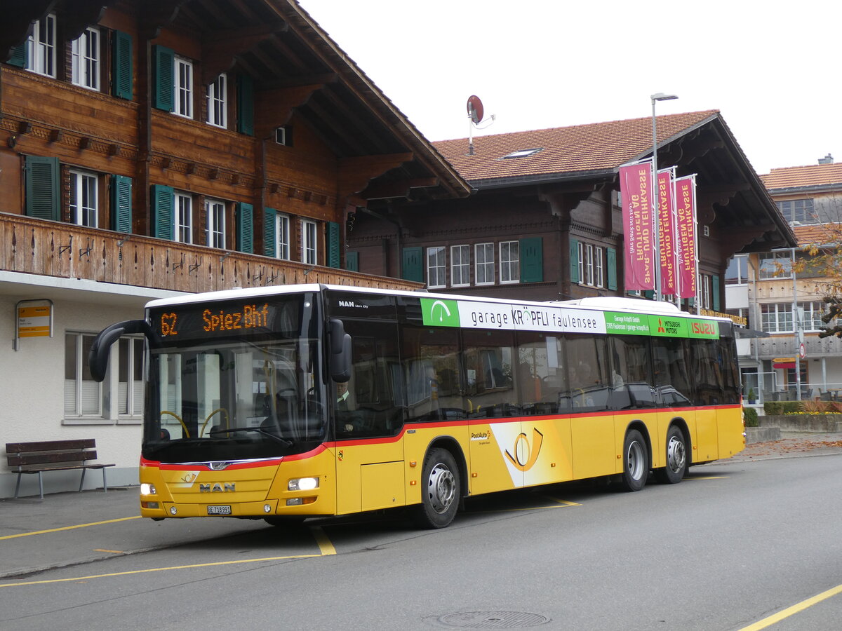 (269'137) - PostAuto Bern - BE 718'991/PID 10'526 - MAN am 11. November 2024 in Aeschi, Post