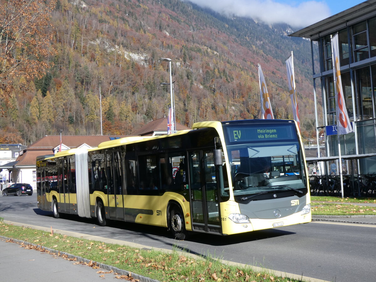 (269'171) - STI Thun - Nr. 161/BE 752'161 - Mercedes am 14. November 2024 beim Bahnhof Interlaken Ost