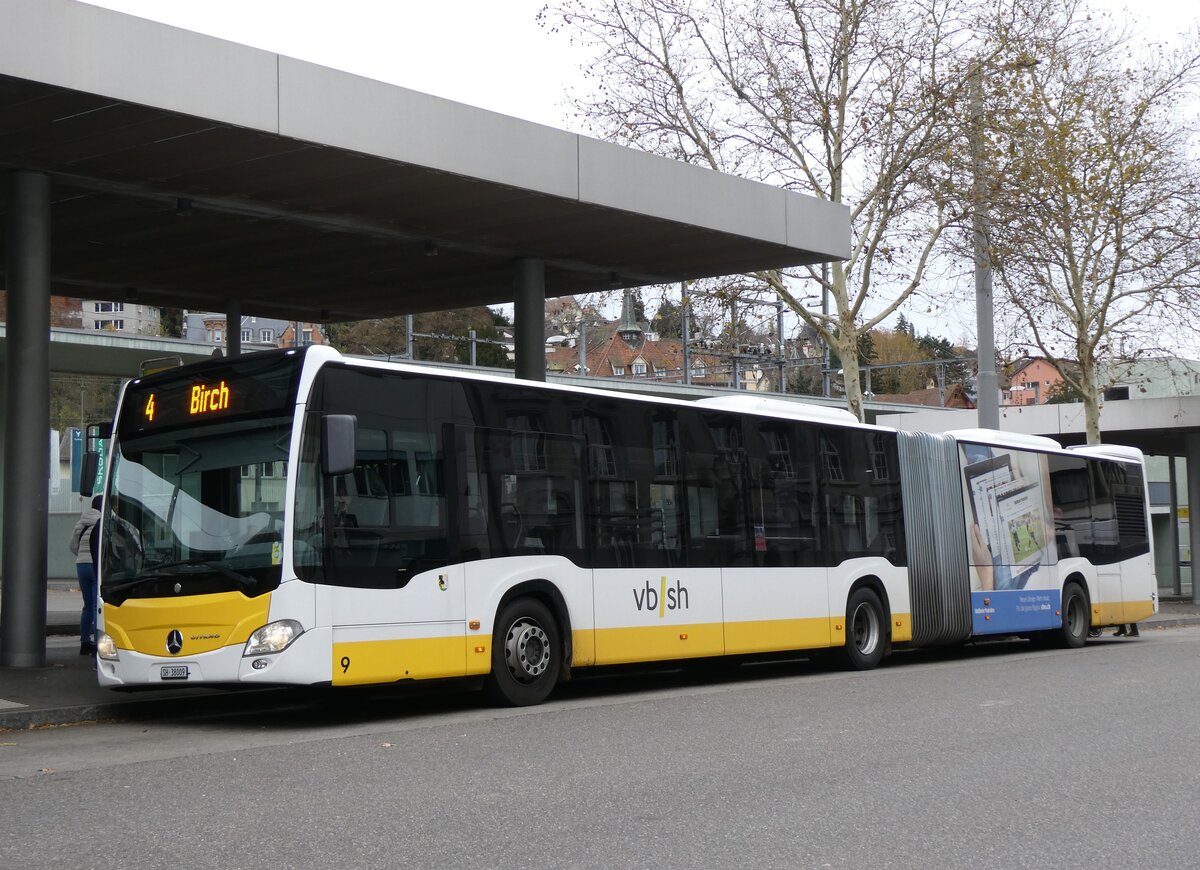 (269'305) - VBSH Schaffhausen - Nr. 9/SH 38'009 - Mercedes am 21. November 2024 beim Bahnhof Schaffhausen