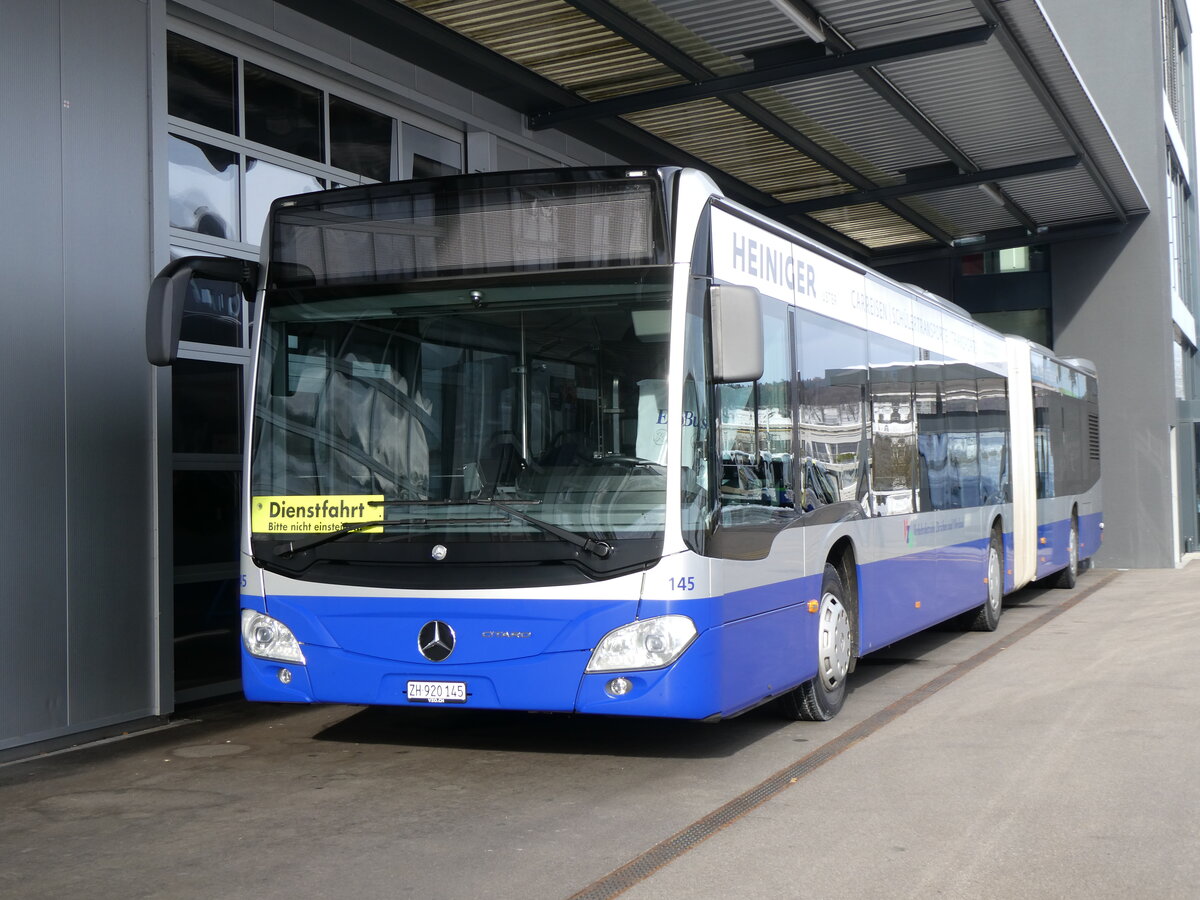 (269'368) - VZO Grningen - Nr. 145/ZH 920'145 - Mercedes am 23. November 2024 in Winterthur, Daimler Buses