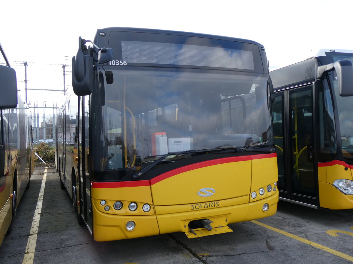 (269'496) - CarPostal Ouest - PID 10'356 - Solaris am 30. November 2024 in Yverdon, Garage