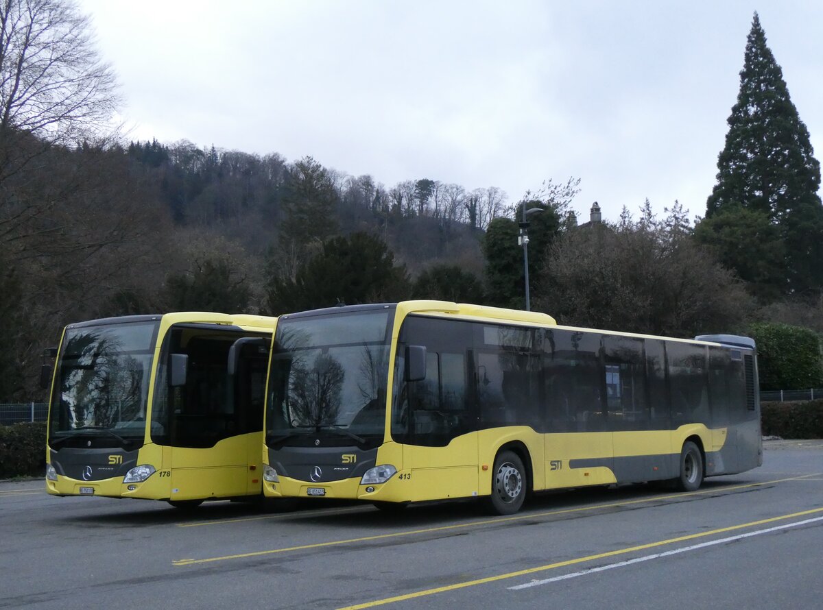 (269'728) - STI Thun - Nr. 413/BE 851'413 - Mercedes am 10. Dezember 2024 bei der Schifflndte Thun