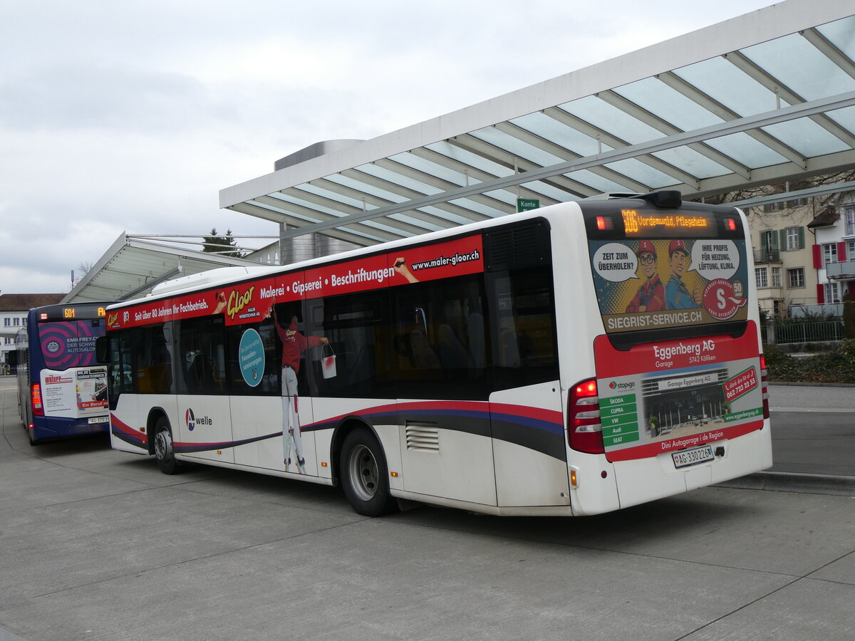 (269'742) - Limmat Bus, Dietikon - AG 330'226 - Mercedes am 10. Dezember 2024 beim Bahnhof Zofingen