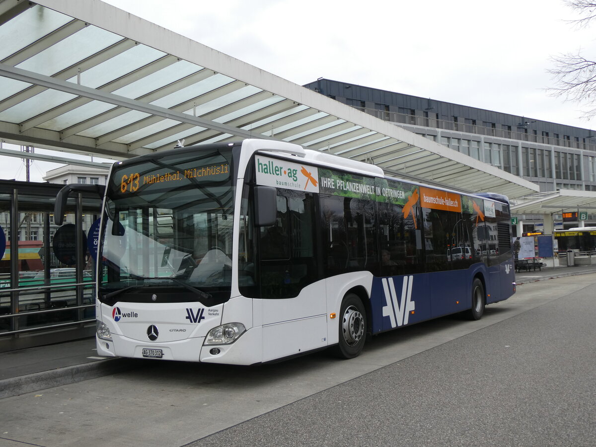 (269'746) - Limmat Bus, Dietikon - AG 370'312 - Mercedes am 10. Dezember 2024 beim Bahnhof Zofingen