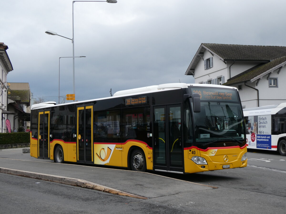 (269'765) - SB Trans, Sursee - Nr. 40/LU 135'513/PID 11'606 - Mercedes am 10. Dezember 2024 beim Bahnhof Sursee