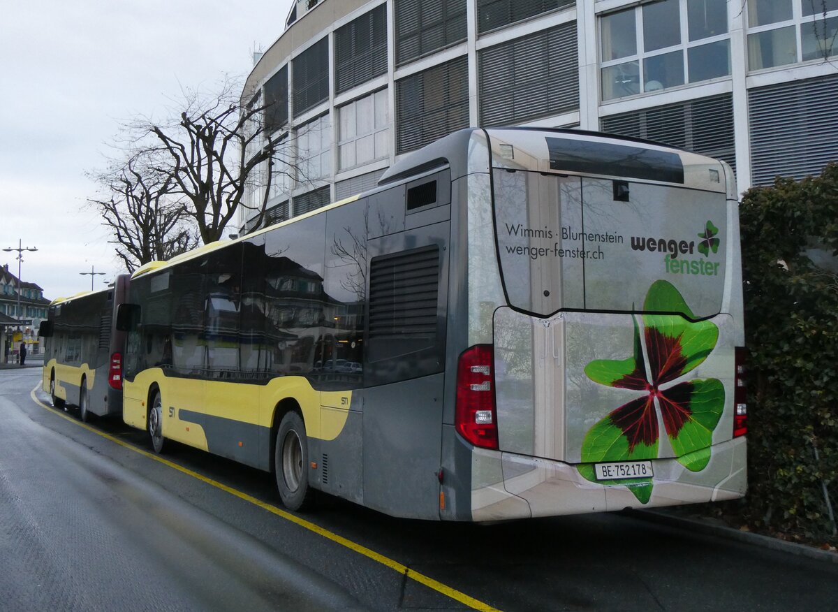 (270'017) - STI Thun - Nr. 178/BE 752'178 - Mercedes am 20. Dezember 2024 bei der Schifflndte Thun