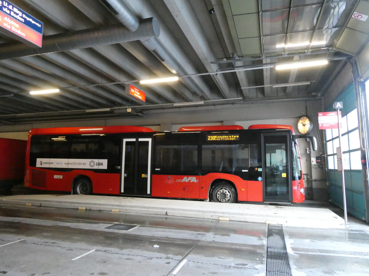 (270'142) - AFA Adelboden - Nr. 28/BE 43'089 - Mercedes am 24. Dezember 2024 in Adelboden, Busstation