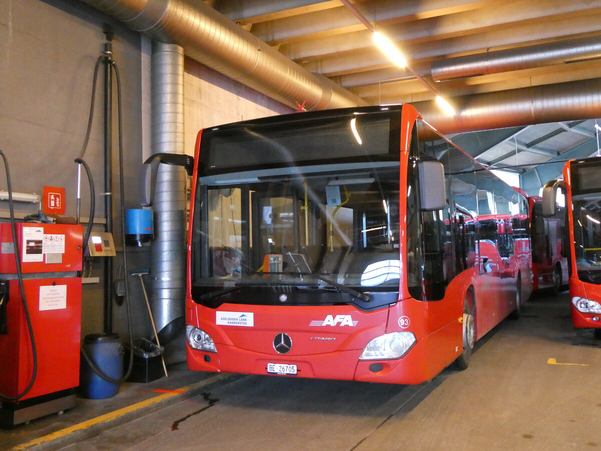 (270'143) - AFA Adelboden - Nr. 93/BE 26'705 - Mercedes am 24. Dezember 2024 in Adelboden, Busstation