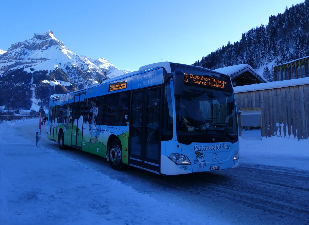 (270'193) - EAB Engelberg - Nr. 1/OW 10'195 - Mercedes (ex AAGS Schwyz Nr. 14) am 25. Dezember 2024 in Engelberg, Talstation Titlis