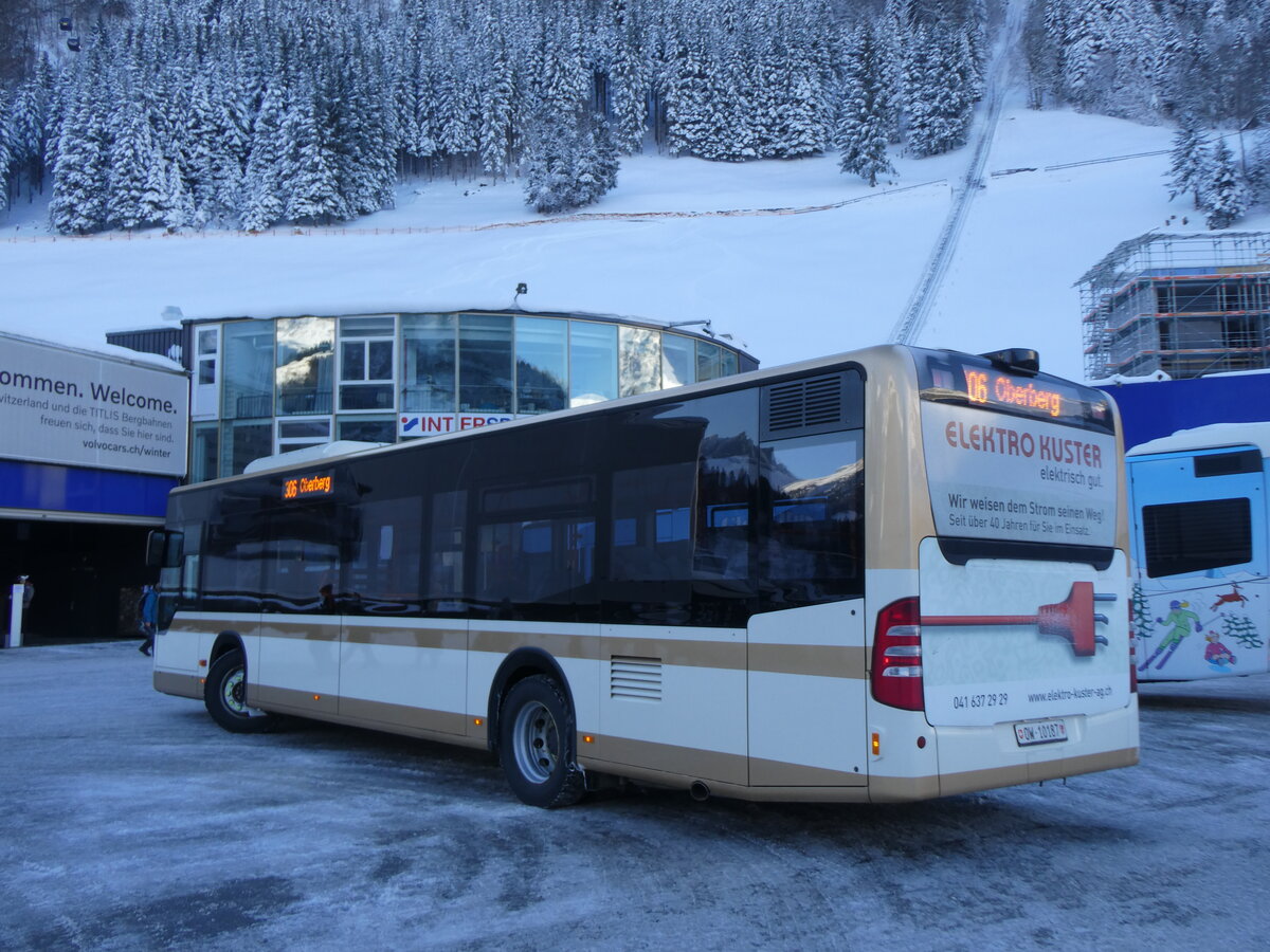 (270'201) - EAB Engelberg - Nr. 3/OW 10'187 - Mercedes (ex AAGS Schwyz Nr. 38) am 25. Dezember 2024 in Engelberg, Talstation Titlis