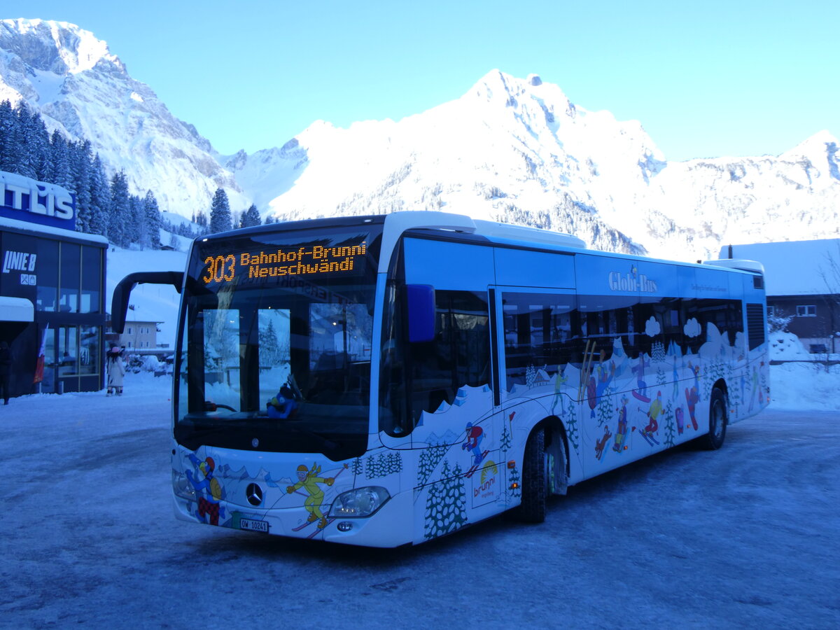 (270'203) - EAB Engelberg - Nr. 5/OW 10'241 - Mercedes (ex VZO Grningen; ex Vorfhrfahrzeug) am 25. Dezember 2024 in Engelberg, Talstation Titlis