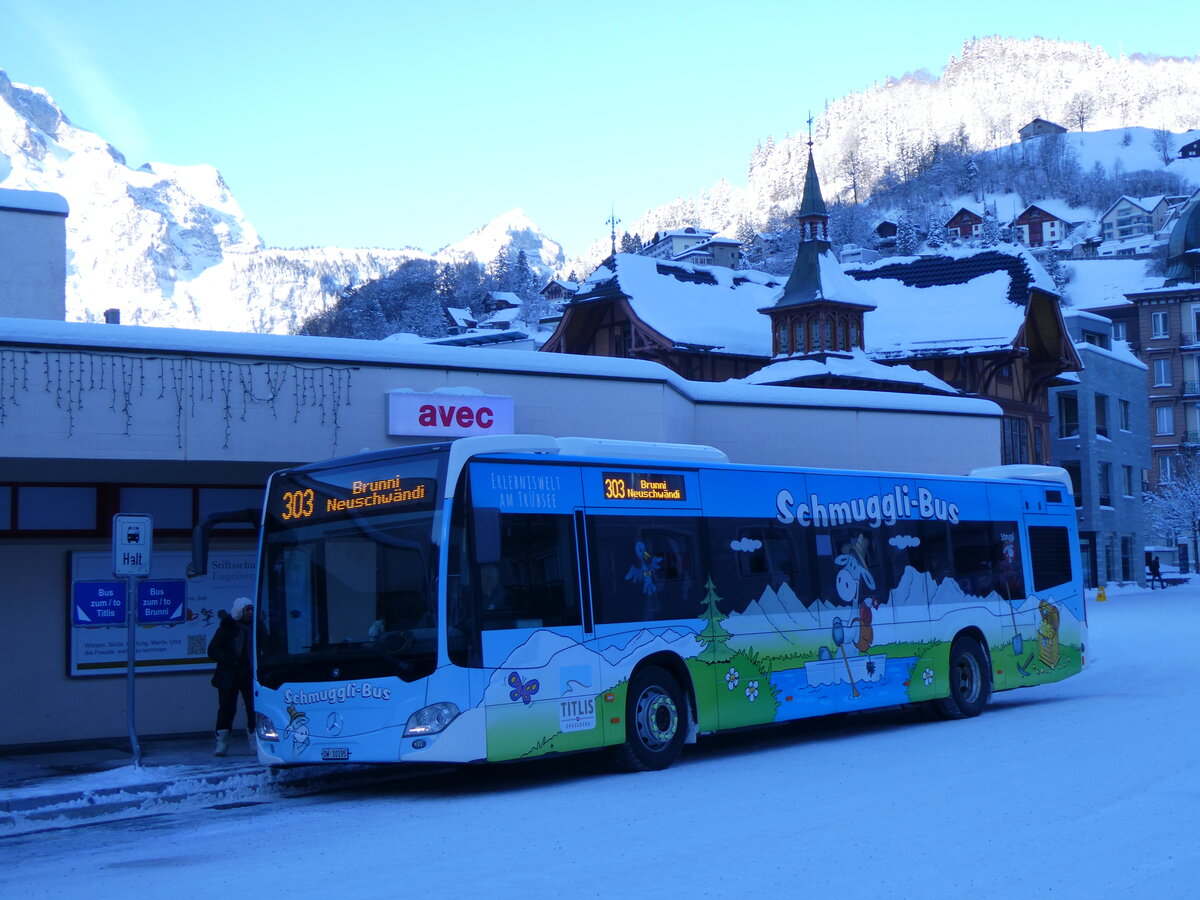 (270'209) - EAB Engelberg - Nr. 1/OW 10'195 - Mercedes (ex AAGS Schwyz Nr. 14) am 25. Dezember 2024 beim Bahnhof Engelberg