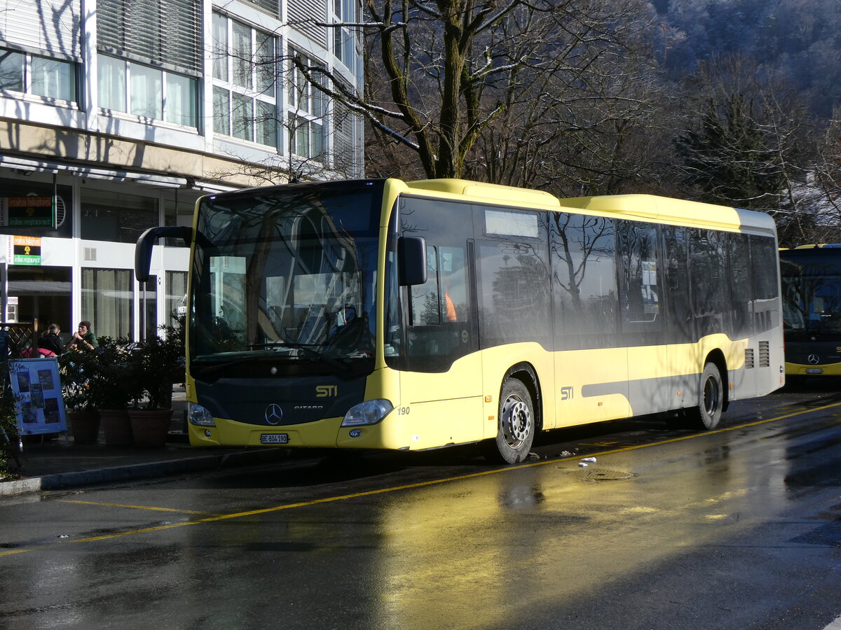 (270'578) - STI Thun - Nr. 190/BE 804'190 - Mercedes am 3. Januar 2025 bei der Schifflndte Thun