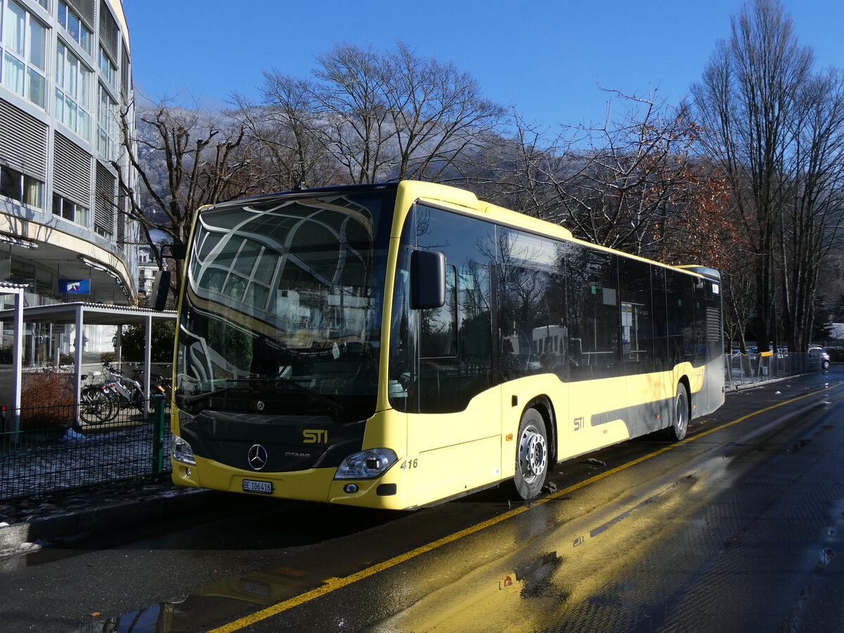 (270'579) - STI Thun - Nr. 416/BE 106'416 - Mercedes am 3. Januar 2025 bei der Schifflndte Thun