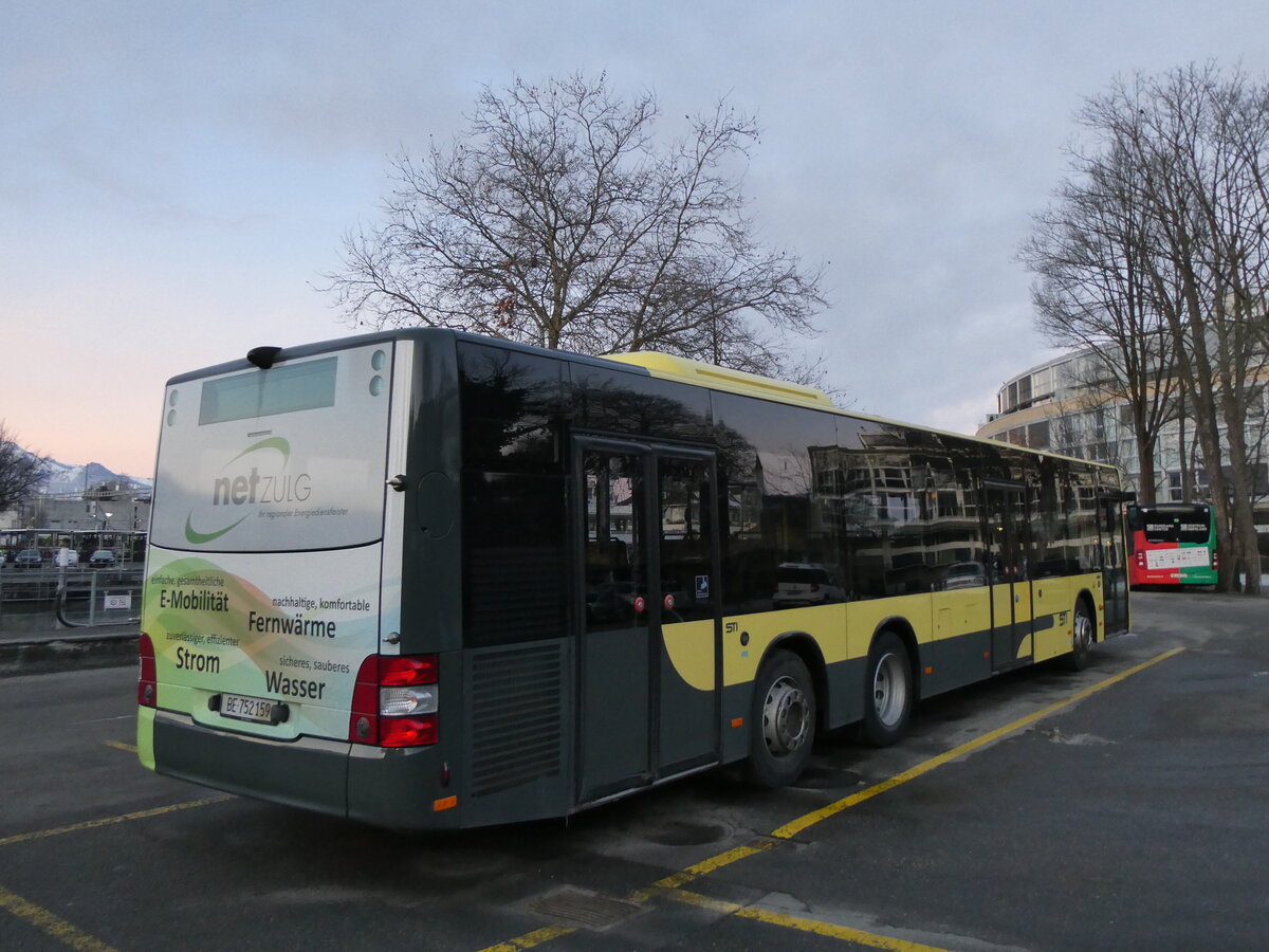 (270'585) - STI Thun - Nr. 159/BE 752'159 - MAN am 4. Januar 2025 bei der Schifflndte Thun