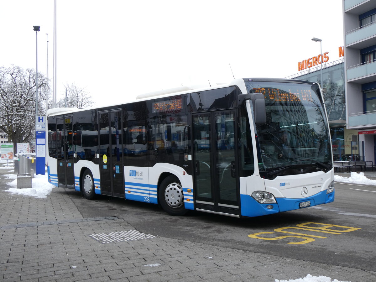 (270'627) - WilMobil, Wil - Nr. 238/SG 439'126 - Mercedes am 4. Januar 2025 beim Bahnhof Wil