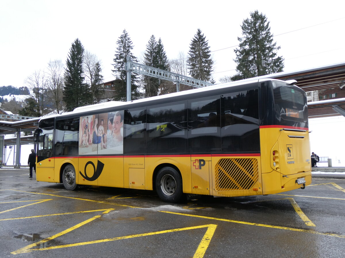 (270'699) - PostAuto Bern - BE 707'930/PID 10'964 - Volvo (ex Kbli, Gstaad) am 6. Januar 2025 beim Bahnhof Gstaad