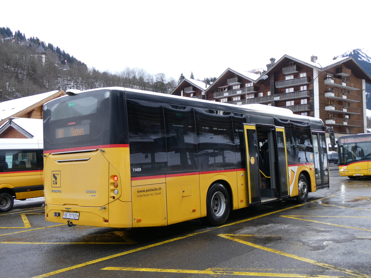 (270'706) - PostAuto Bern - BE 707'920/PID 11'459 - Volvo (ex Kbli, Gstaad BE 671'405; ex Kbli, Gstaad BE 21'779) am 6. Januar 2025 beim Bahnhof Gstaad