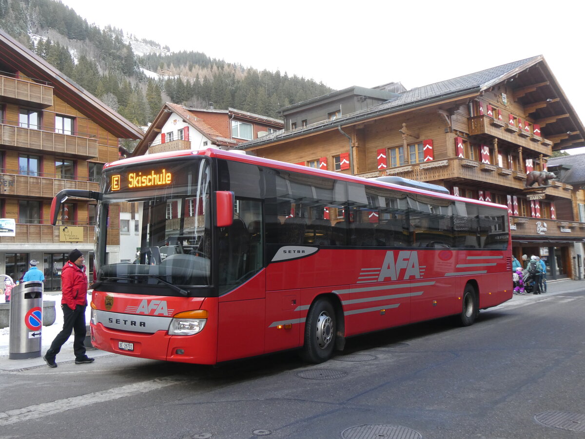 (270'726) - AFA Adelboden - Nr. 24/BE 26'701 - Setra am 7. Januar 2025 in Adelboden, Dorfplatz