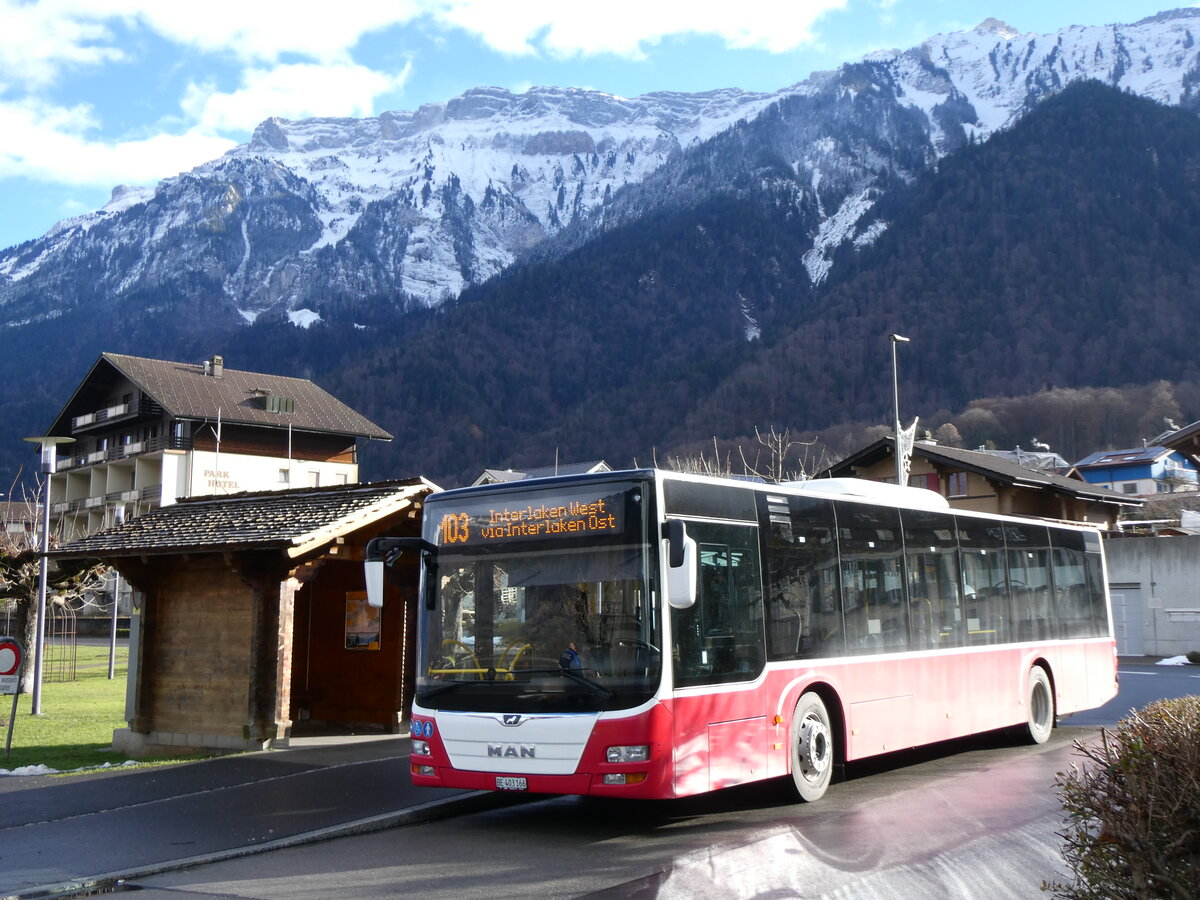 (270'732) - PostAuto Bern - BE 403'166/PID 12'336 - MAN (ex Dr. Richard, A-Wien Nr. 1411) am 7. Januar 2025 in Bnigen, See