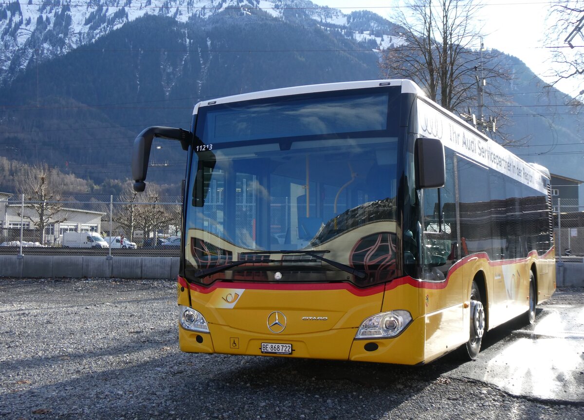 (270'742) - Flck, Brienz - Nr. 22/BE 868'722/PID 11'213 - Mercedes am 7. Januar 2025 in Intrlaken, Postgarage