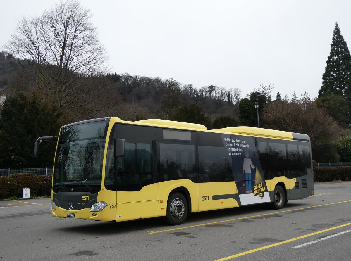 (270'796) - STI Thun - Nr. 191/BE 804'191 - Mercedes am 10. Januar 2025 bei der Schifflndte Thun