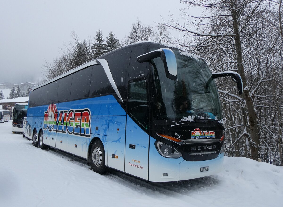 (270'926) - Bolliger, Unterschchen - UR 9076 - Setra am 11. Januar 2025 in Adelboden, ASB