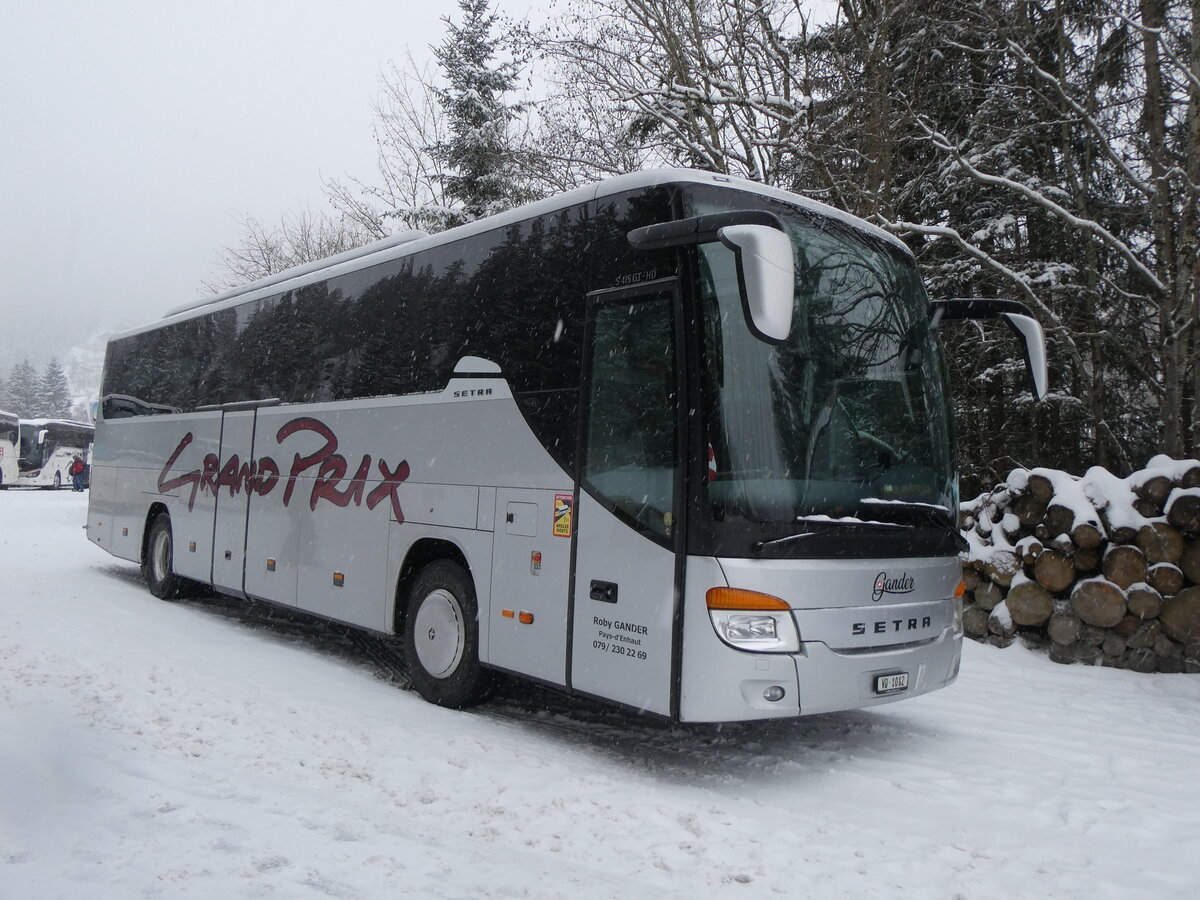 (270'928) - Gander, Chteau-d'Oex - VD 1012 - Setra am 11. Januar 2025 in Adelboden, ASB