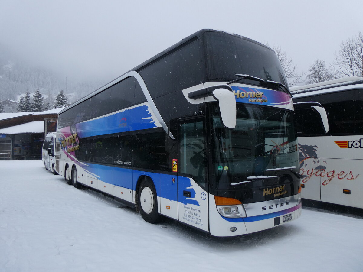 (270'951) - Horner, Tafers - Nr. 5/FR 300'505 - Setra am 11. Januar 2025 in Adelboden, ASB