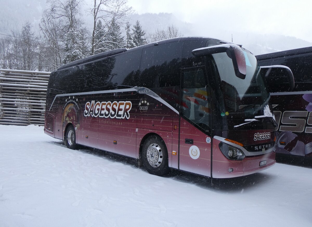 (271'035) - Sgesser, Wintersingen - Nr. 7/BL 7501 - Setra am 11. Januar 2025 in Adelboden, ASB