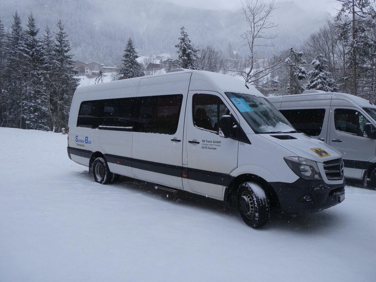 (271'049) - SB Trans, Sursee - Nr. 20/LU 267'852 - Mercedes am 11. Januar 2025 in Adelboden, ASB