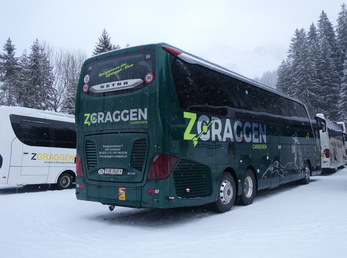 (271'059) - Zgraggen, Schattdorf - UR 9045 - Setra am 11. Januar 2025 in Adelboden, ASB