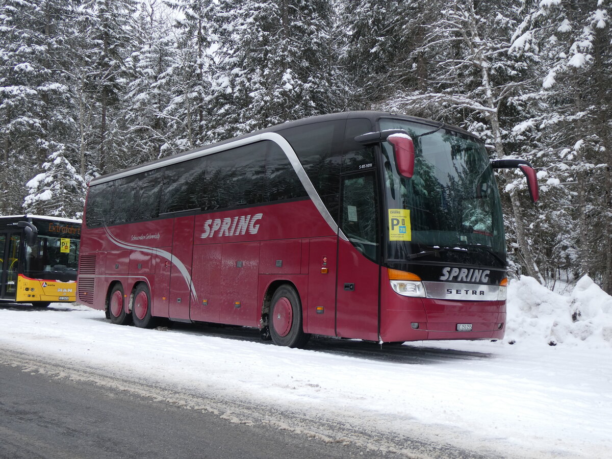 (271'085) - Spring, Schwenden - BE 250'255 - Setra am 11. Januar 2025 in Adelboden, Unter dem Birg