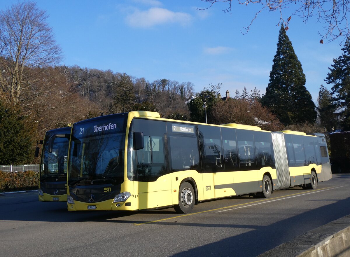 (271'130) - STI Thun - Nr. 717/BE 904'717 - Mercedes am 13. Januar 2025 bei der Schifflndte Thun 