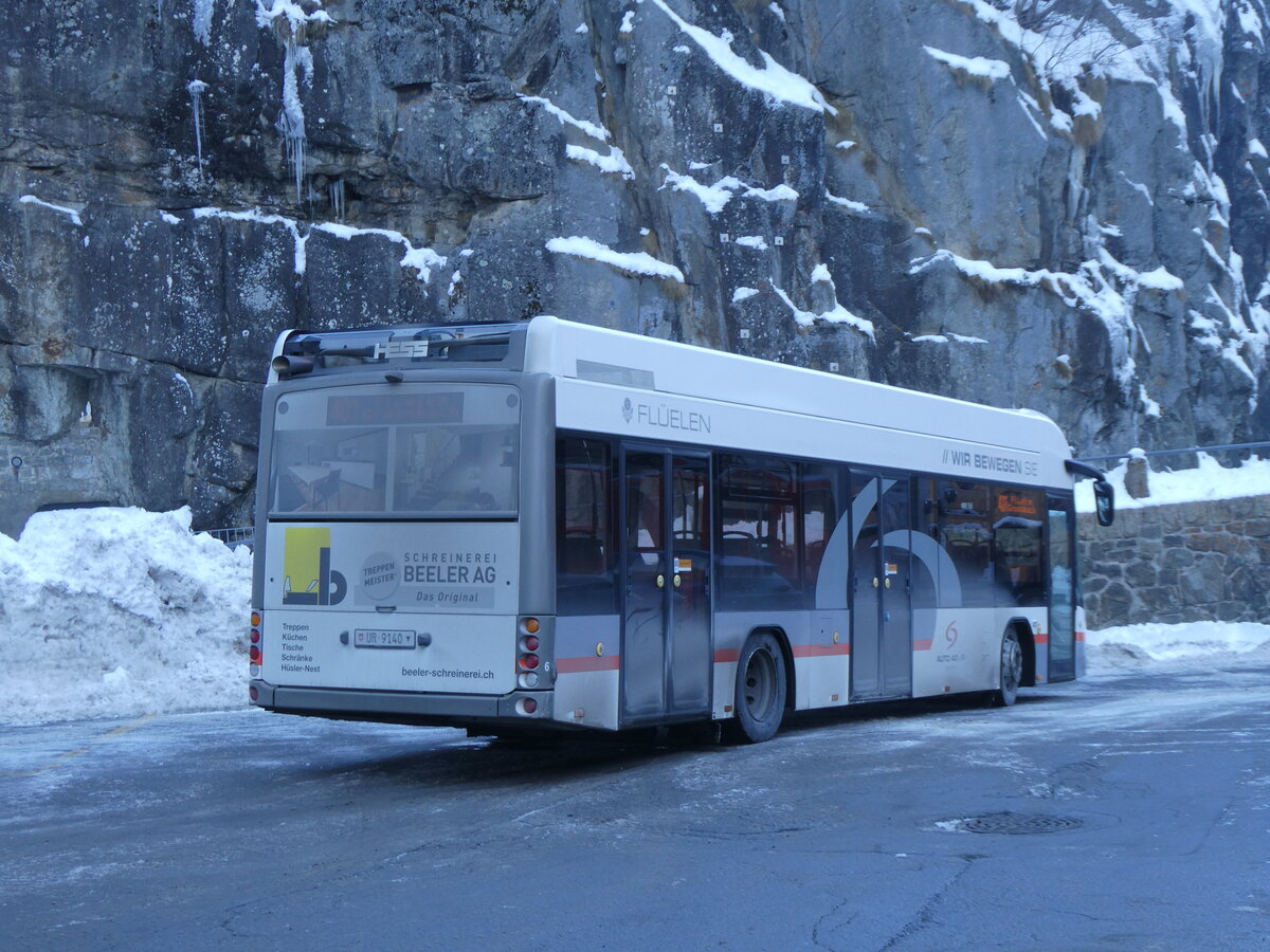 (271'157) - AAGU Altdorf - Nr. 6/UR 9140 - Hess am 14. Januar 2025 beim Bahnhof Gschenen