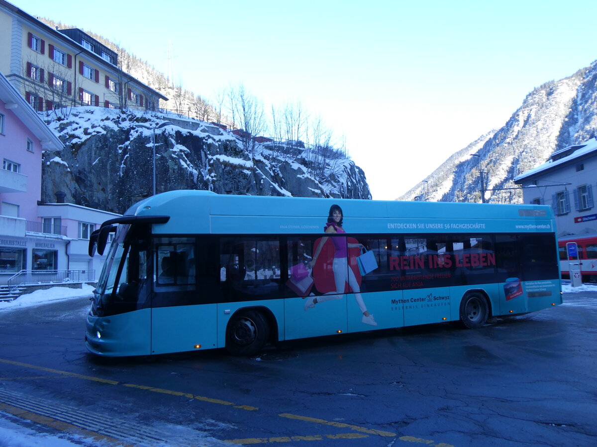 (271'162) - AAGU Altdorf - Nr. 9/UR 9139 - Hess am 14. Januar 2025 beim Bahnhof Gschenen