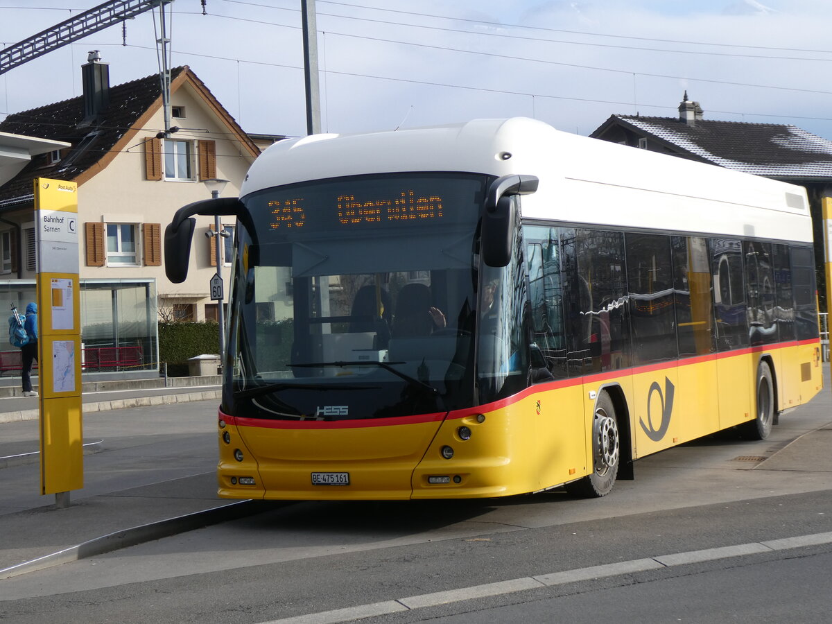 (271'194) - PostAuto Bern - BE 475'161/PID 10'248 - Hess am 14. Januar 2025 beim Bahnhof Sarnen