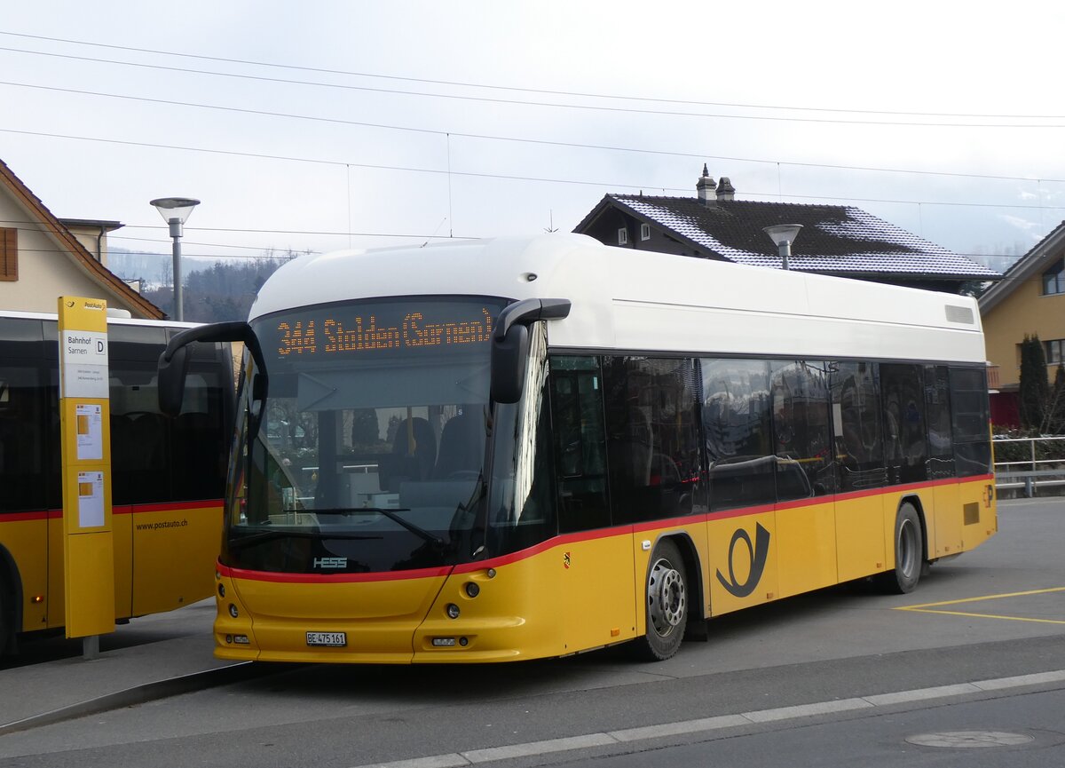 (271'201) - PostAuto Bern - BE 475'161/PID 10'248 - Hess am 14. Januar 2025 beim Bahnhof Sarnen