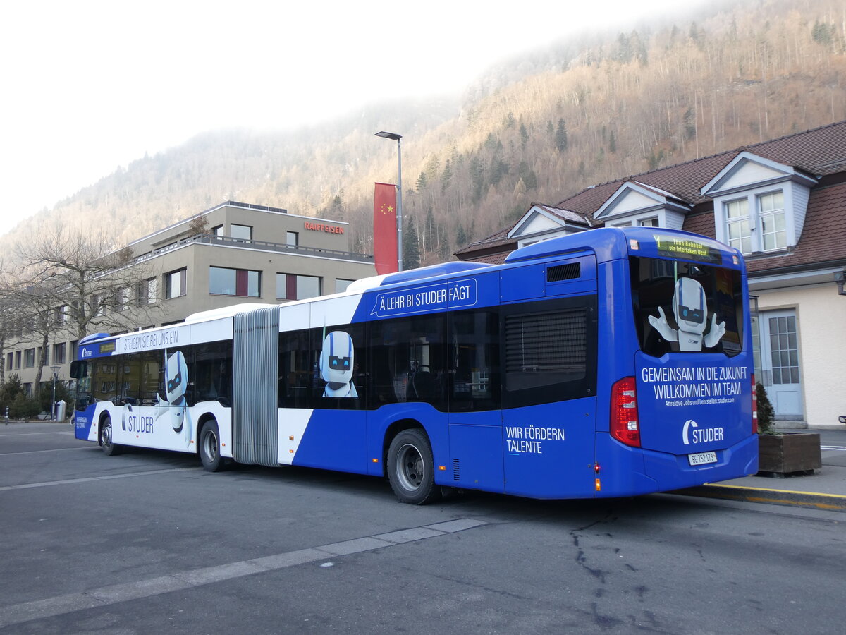 (271'235) - STI Thun - Nr. 173/BE 752'173 - Mercedes am 18. Januar 2025 beim Bahnhof Interlaken Ost