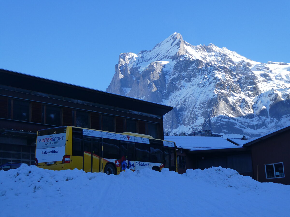 (271'250) - GrindelwaldBus, Grindelwald - Nr. 16/BE 28'821 - MAN am 18. Januar 2025 in Grindelwald, Garage