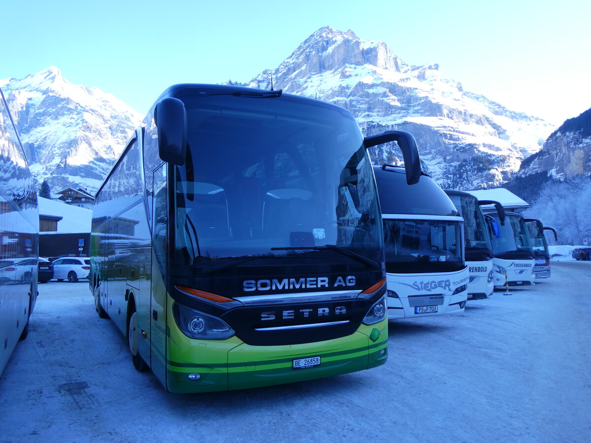 (271'272) - Sommer, Grnen - BE 26'858 - Setra am 18. Januar 2025 in Grindelwald, Grund 