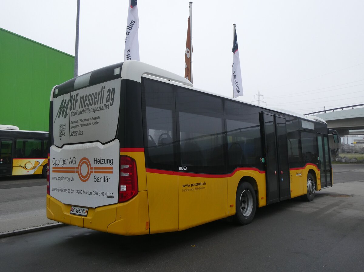 (271'324) - Funi-Car, Biel - Nr. EP08/BE 468'290/PID 10'063 - Mercedes (ex Eurobus, Bern Nr. 8) am 19. Januar 2025 in Kerzers, Interbus