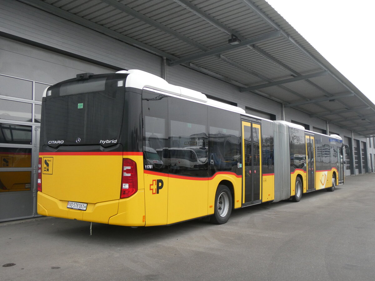 (271'335) - CarPostal Ouest - VD 578'161/PID 11'781 - Mercedes am 19. Januar 2025 in Kerzers, Interbus