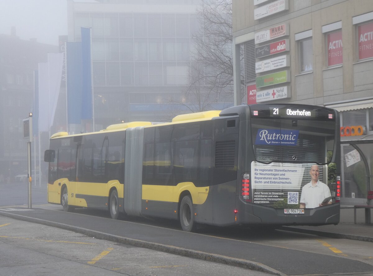 (271'371) - STI Thun - Nr. 716/BE 904'716 - Mercedes am 20. Januar 2025 beim Bahnhof Thun