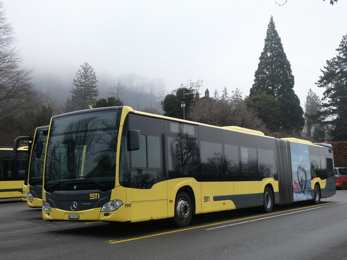 (271'372) - STI Thun - Nr. 705/BE 754'705 - Mercedes am 21. Januar 2025 bei der Schifflndte Thun