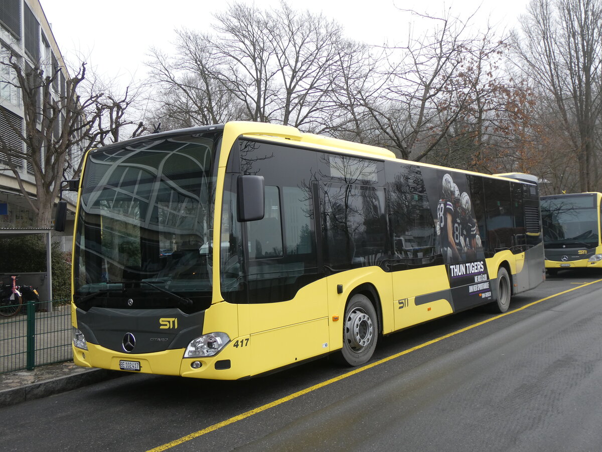 (271'375) - STI Thun - Nr. 417/BE 102'417 - Mercedes am 21. Januar 2025 bei der Schifflndte Thun